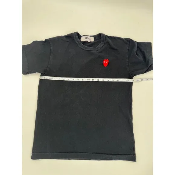 Comme Des Garcons Play Black Heart Logo jersey T-Shirt Size L Made In Japan - Picture 7 of 14